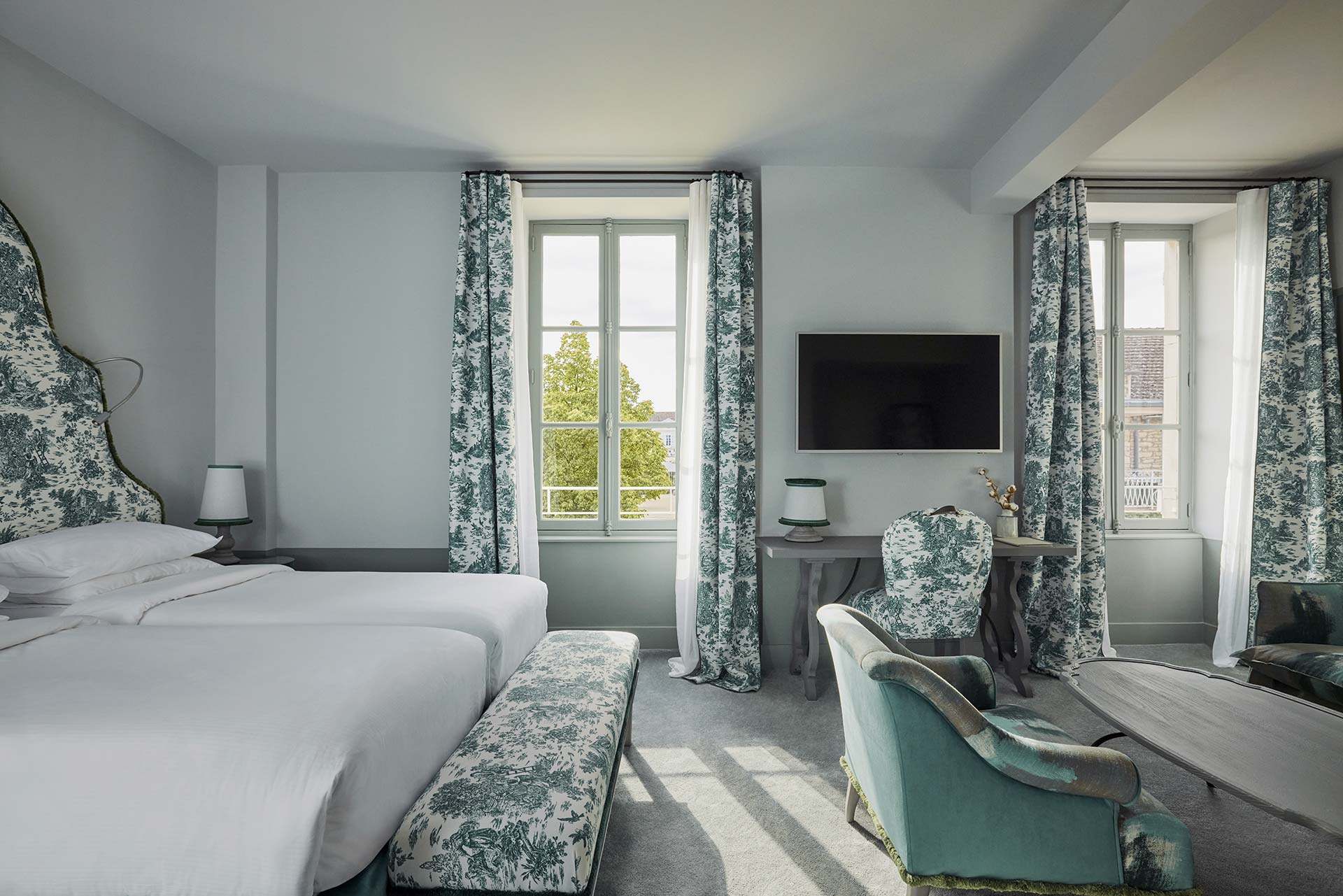 La chambre Manoir, hôtel Como Montrachet, Bourgogne, France © COMO Hotels and Resorts