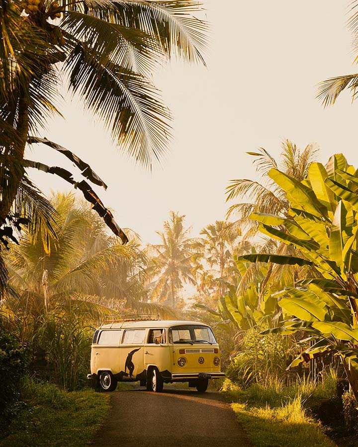 Le Combi Volkswagen du Lost Lindenberg, Bali, Indonésie © Robert Rieger / Lindenberg Hotels<br />
