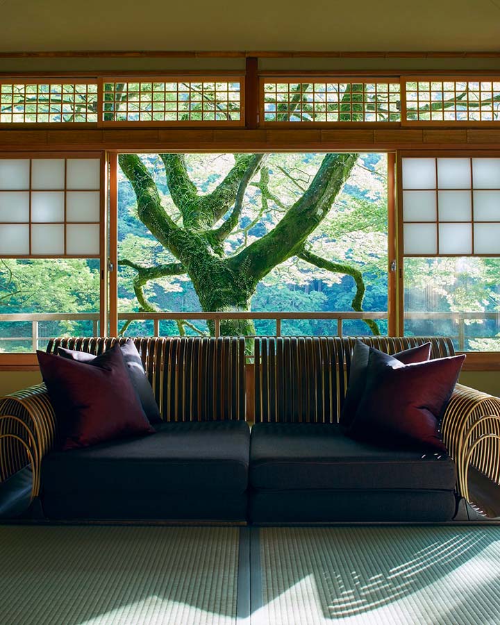 Intérieur chambre, Hôtel Hoshinoya Kyoto, Japon © Hoshino Resorts