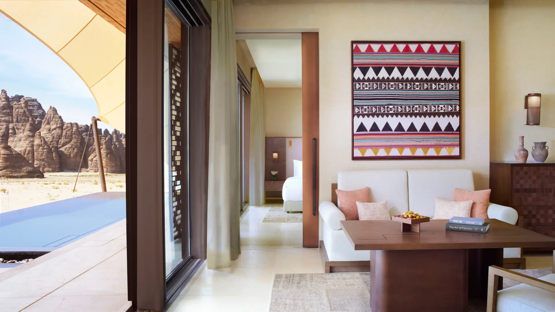 Salon, Two Bedroom Villa, Banyan Tree AlUla, Arabie Saoudite © Banyan Tree