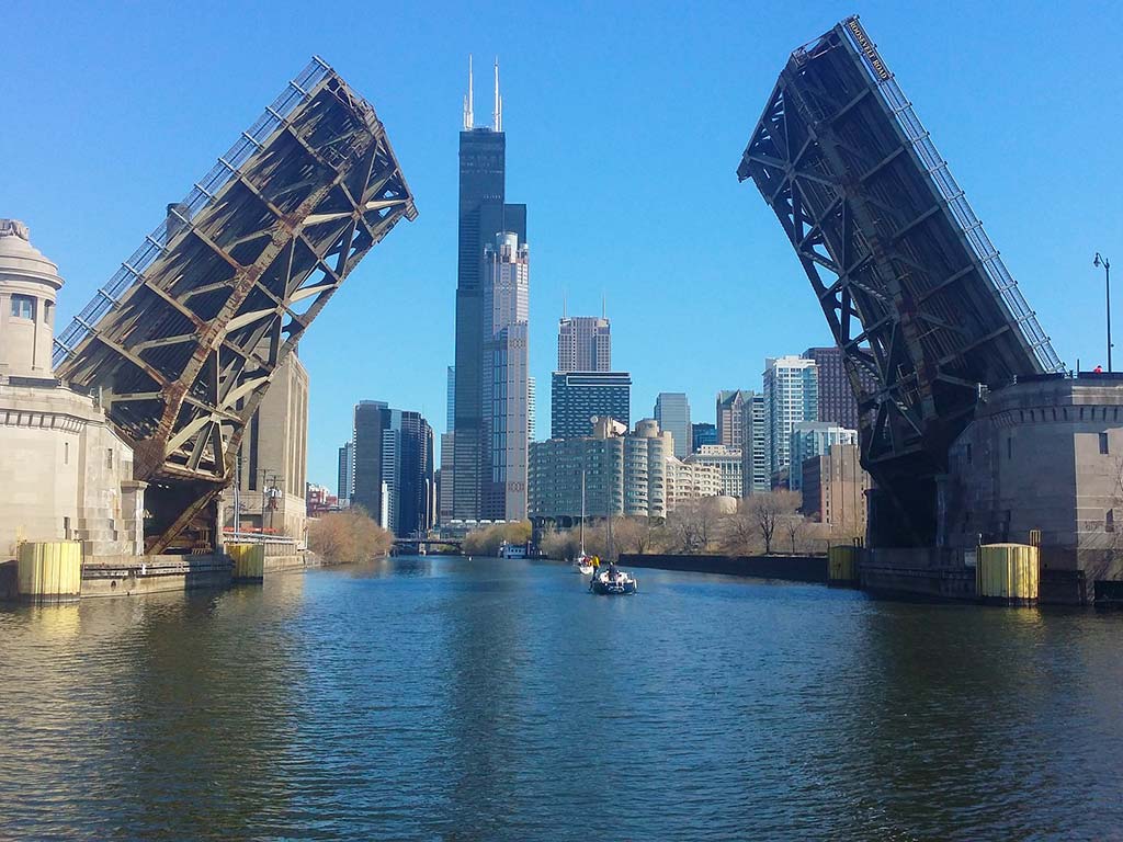 Pont ouvert, Chicago, Illinois, USA © Joe Jensen