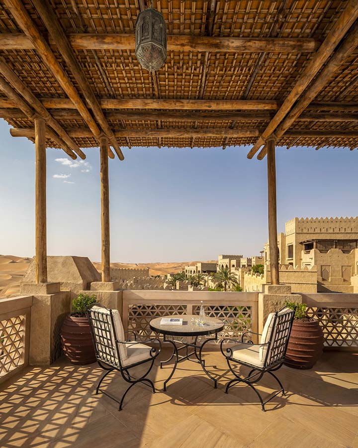 Terrasse, Hôtel Qasr Al Sarab Desert, Abu Dhabi © Anantara Hotels