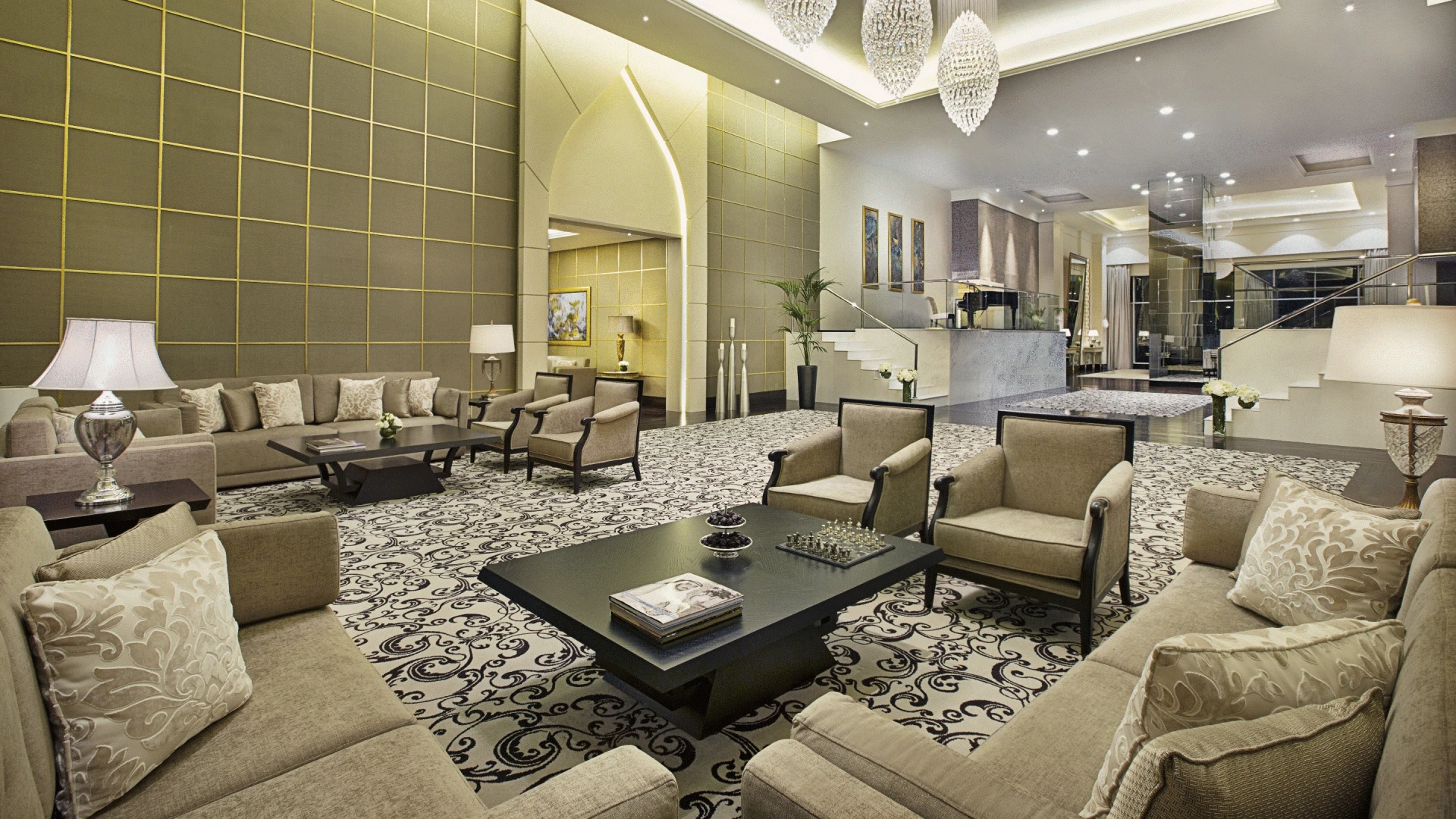 Salon de la Royal Suite, Waldorf Astoria Dubaï Palm Jumeirah © Hilton Worldwide