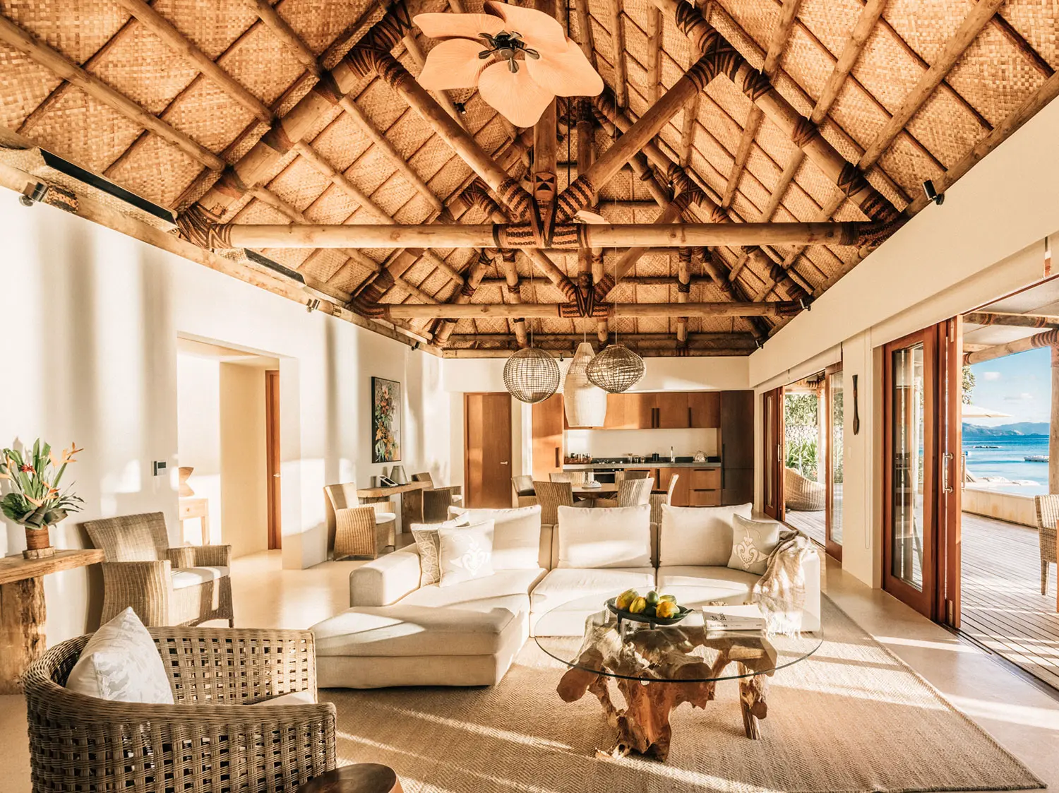 Salon, Three Bedroom Sunset Villa © Kokomo Private Island Fiji