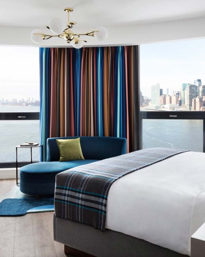 Chambre avec vue sur l'East River, Graduate Roosevelt Island, New York © Graduate