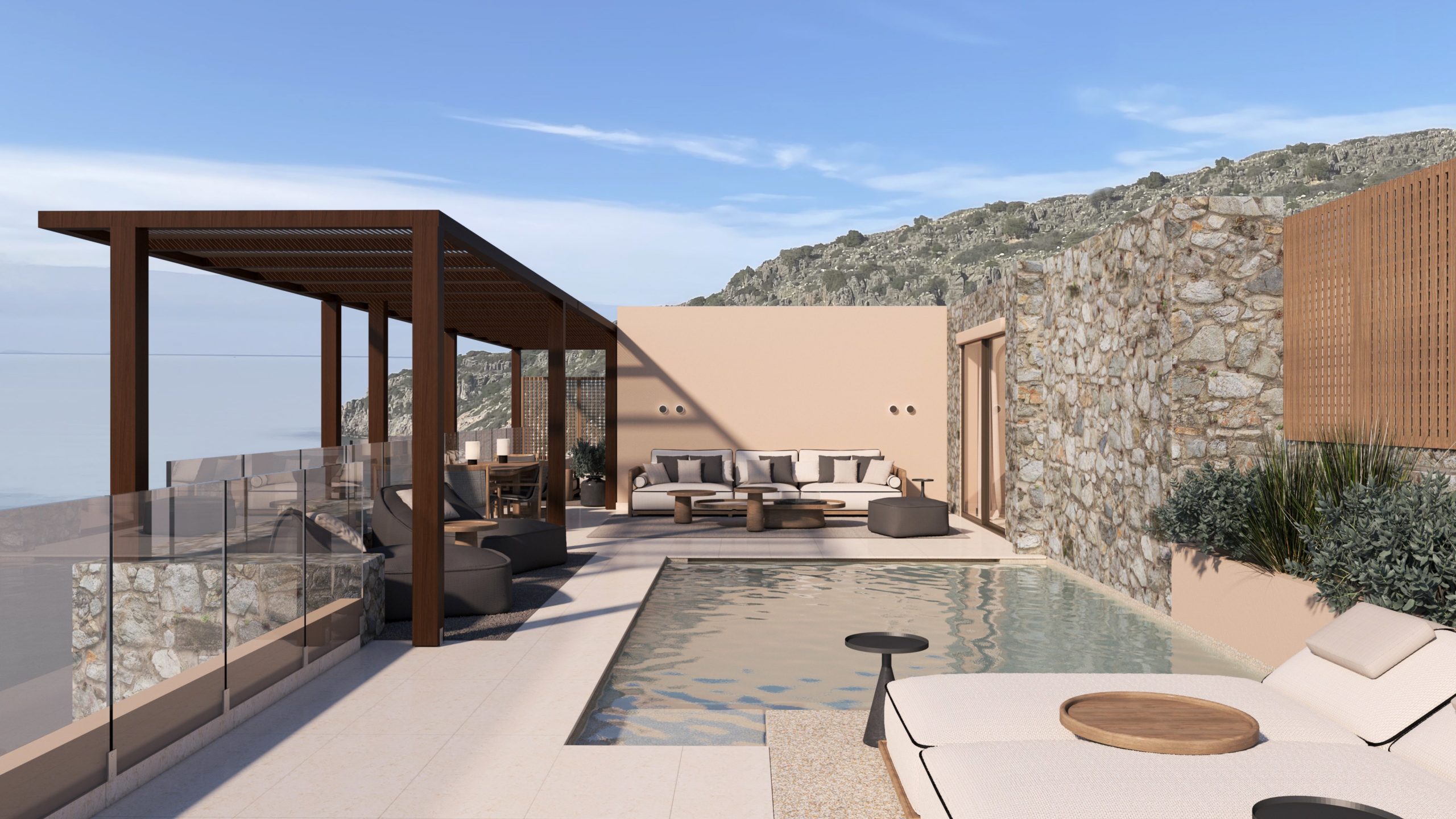 Suite vue mer avec piscine privée, Daios Cove Luxury Resort & Villas, Crète, Grèce © Daios Cove