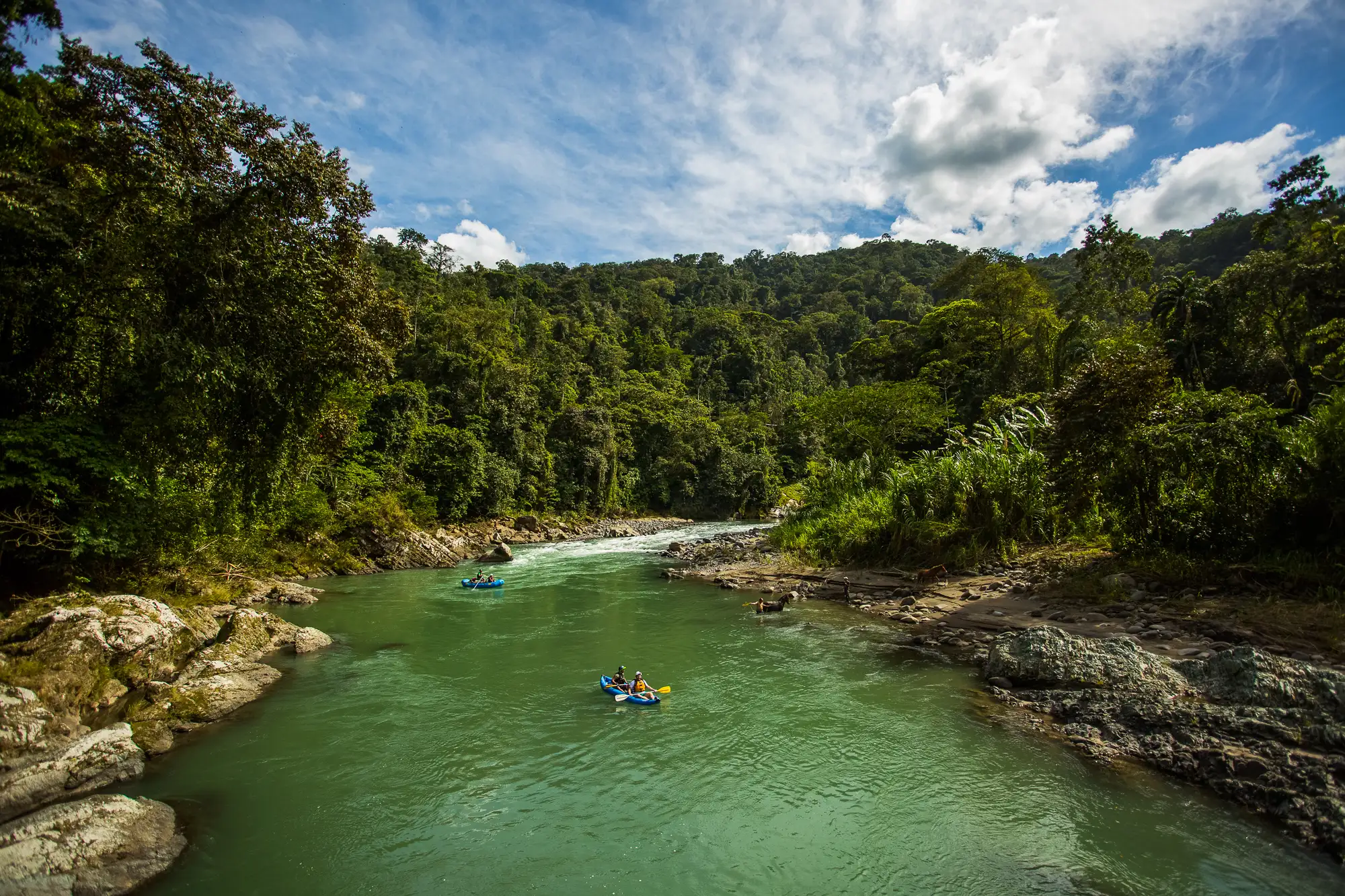 Canoë sur la rivière, Pacuare Lodge, Costa Rica © Böëna Lodges