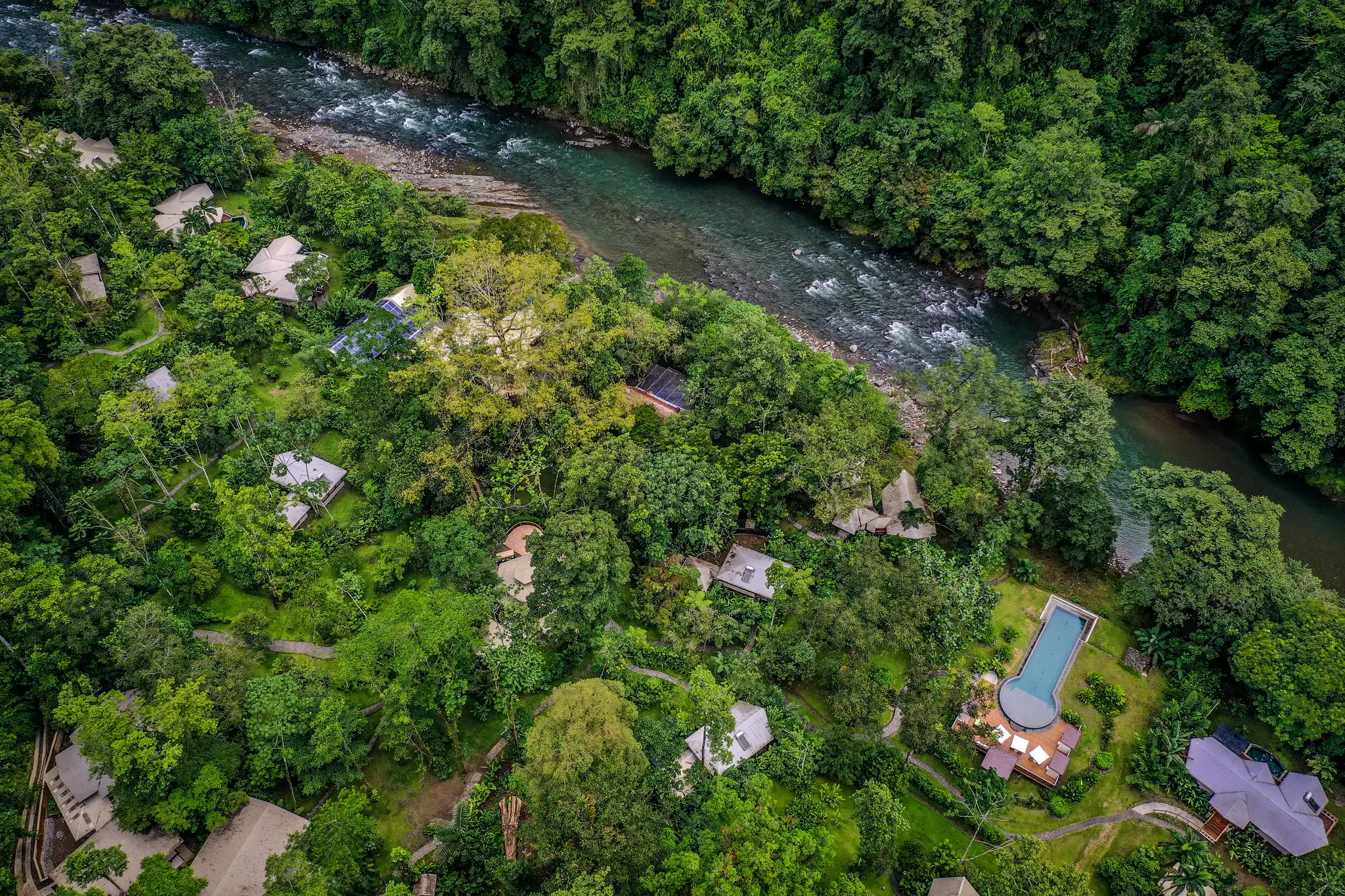 Vue générale, Pacuare Lodge, Costa Rica © Böëna Lodges