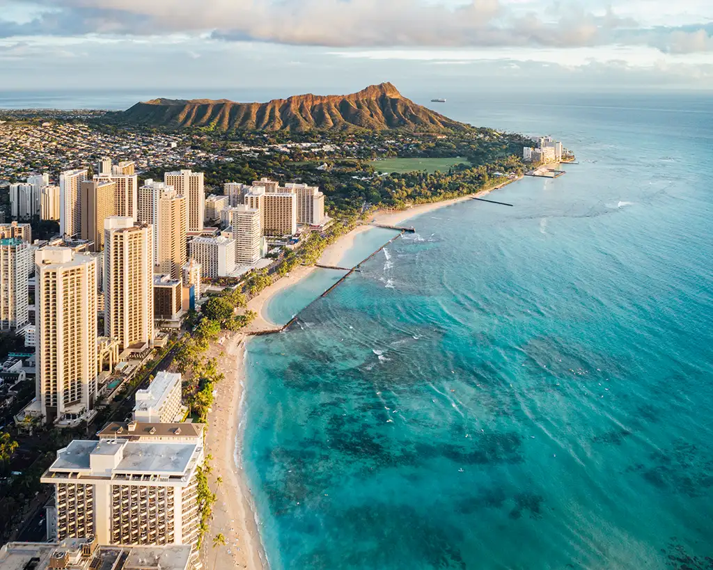 Waikiki Beach, île de Oahu, Hawaï, USA © Hawaii Tourism Authority (HTA) / Vincent Lim