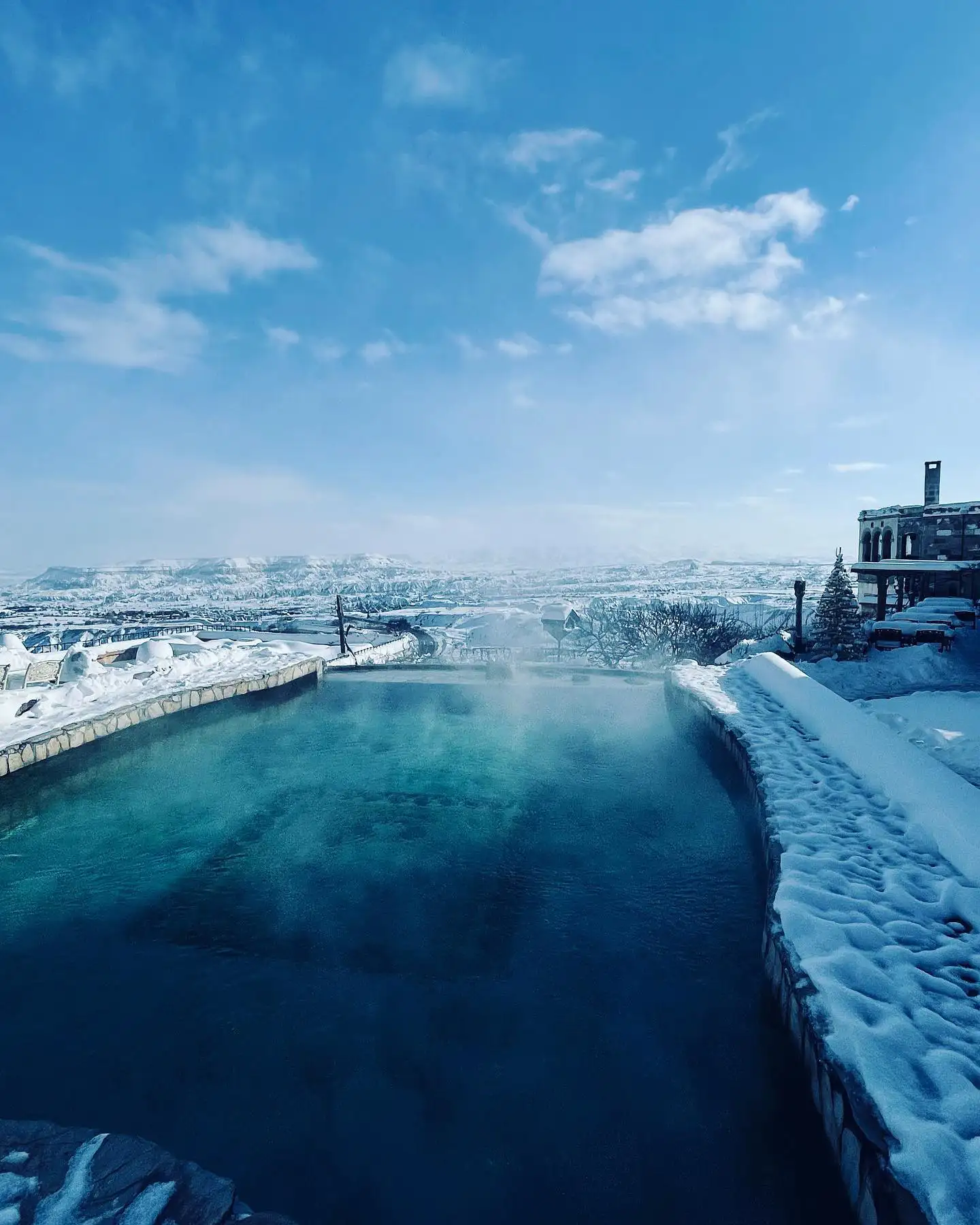 La vue en hiver, Museum Hotel, Uçhisar, Cappadoce, Turquie © Museum Hotel